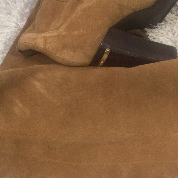 GUC MK Tan Tall Suede Slouch Boots, 10M - Picture 11 of 12